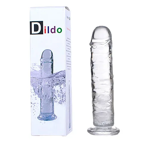 [QS-D023] Dildo Transparente - 18 cm x 5.5 cm