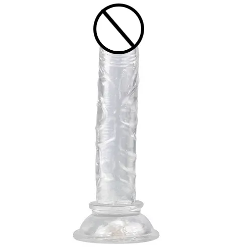 Dildo económico - Transparente - 12 x 2.2 cm