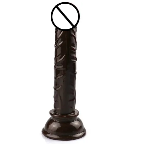 [19701192] Dildo económico - Café - 12 x 2.2 cm