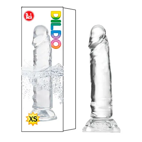 [QS-D009] Dildo Transparente - 13.5 x 5 cm