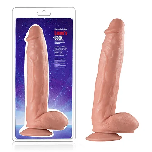 [QS-B009] Dildo Wrigth Suction Base - 30 x 5.5 cm