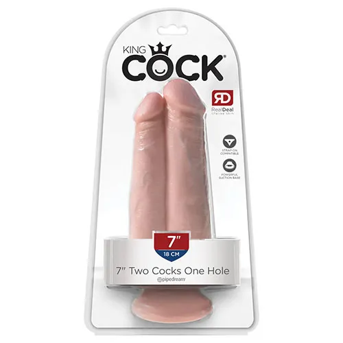 King Cock Two Cocks One Hole - 17.8 x 7 cm