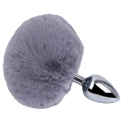 [19701014] Butt Plug - Colita De Conejo - Gris - S - 7 cm x 3 cm