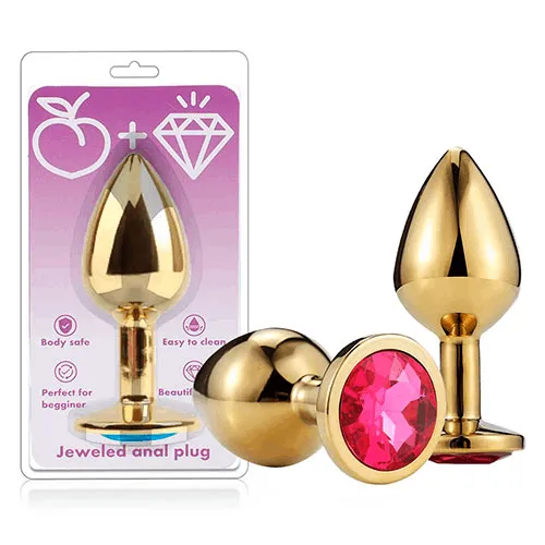 [PM-22] Plug Anal - Metal Dorado - M - 11.5 x 2.8 x 4.5 cm