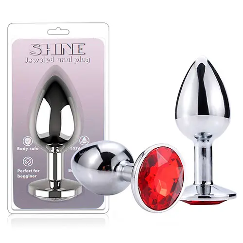 Plug Anal Joya Clásica de Acero – M – 8.5 x 3.5 Cm