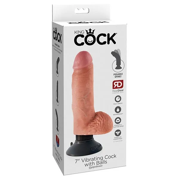 King Cock Vibrador 7" - 18 x 4 cm