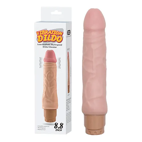 [QSDZ-026-R] Luxe Realistic Dildo Vibrator - 22.5 x 5 Cm