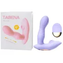 Vibrador Dual Tabena con Succión – Morado – 13.5 x 3.4 Cm