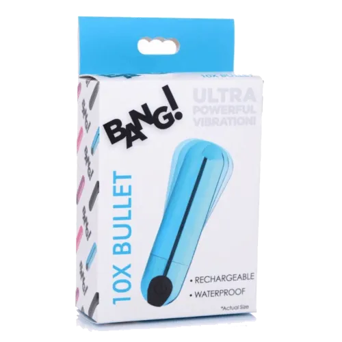 [848518042521] BANG 10X Vibrating Metallic Bullet – Blue