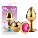Plug Anal de Acero Dorado Joya Clasica – L – 9.5 x 4 Cm