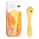 Vibrador Dual Magic Bobi con Succión y App – Amarillo – 20 x 3.3 Cm