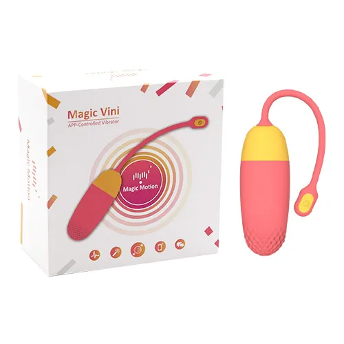 Mini Vibrador Magic Vini Naranja con App – Recargable – 9.5 x 3.7 Cm